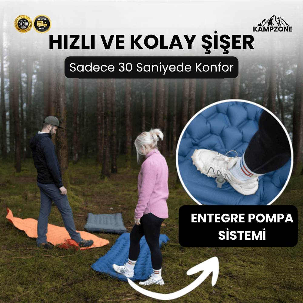 Kampzone - Ultra Hafif ve Kompakt Uyku Matı